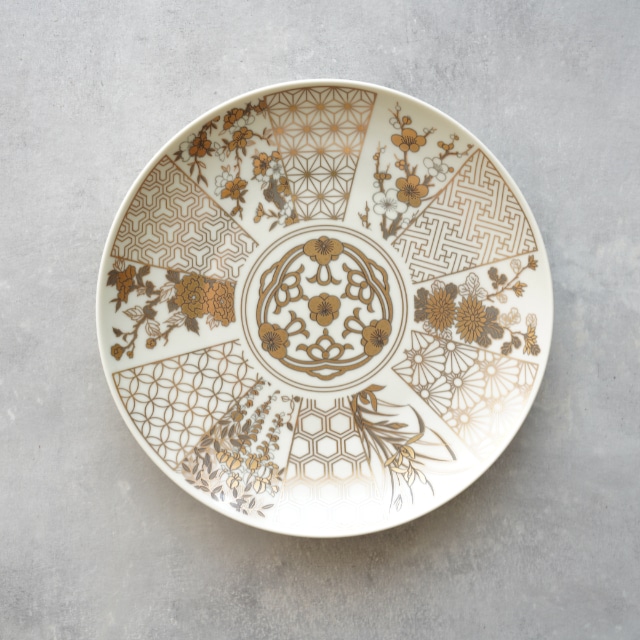 青と白の陶器皿 古伊万里写し 図変わり 深皿 四方皿 窯