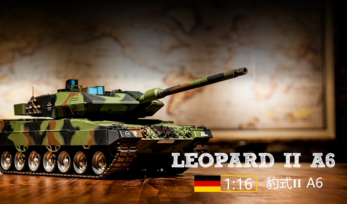 技術基準適合証明済 ヘンロン 1/16 レオパルト2 A6 3889-1｜エイシン】☆