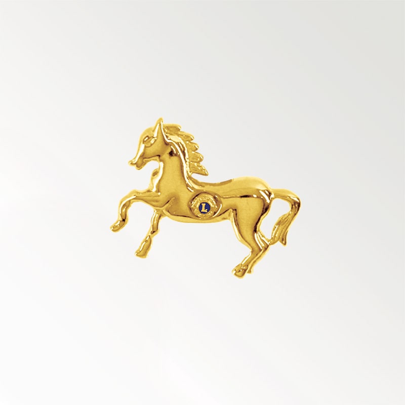 ヴィンテージブローチ 70〜80s 馬 ホースモチーフ 宝石カラー硝子 C72