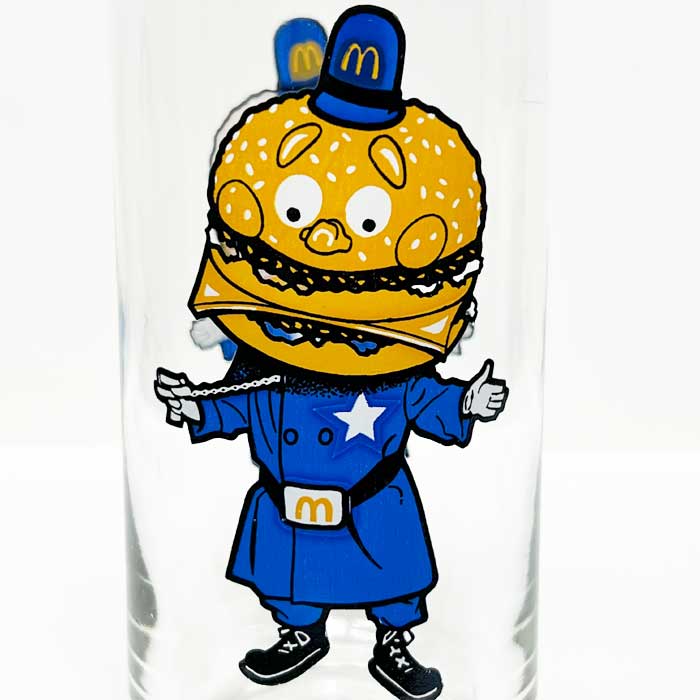Vintage 70's Mc Donald Collector Series BIG MAC POLICE Glass