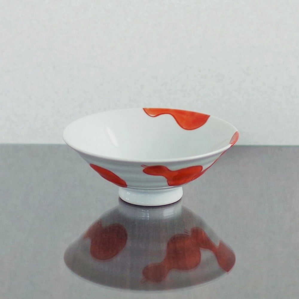 お茶碗 中 赤絵六瓢 250kcal 蔵珍窯 美濃焼き おすすめ お碗