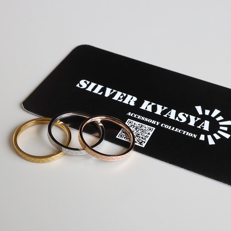 ステンレス 市松模様リング [r602] | リング,ステンレス | SILVER KYASYA