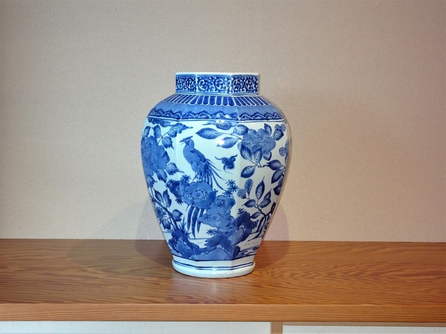 古い大きな伊万里焼 花と鳥のデザイン陶器壺 2025年最新】Yahoo