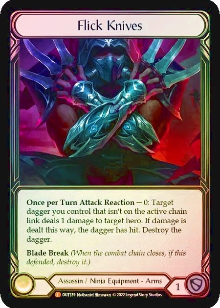 Flick Knives - アサシン / ニンジャ装備カード RF EN】Flick Knives