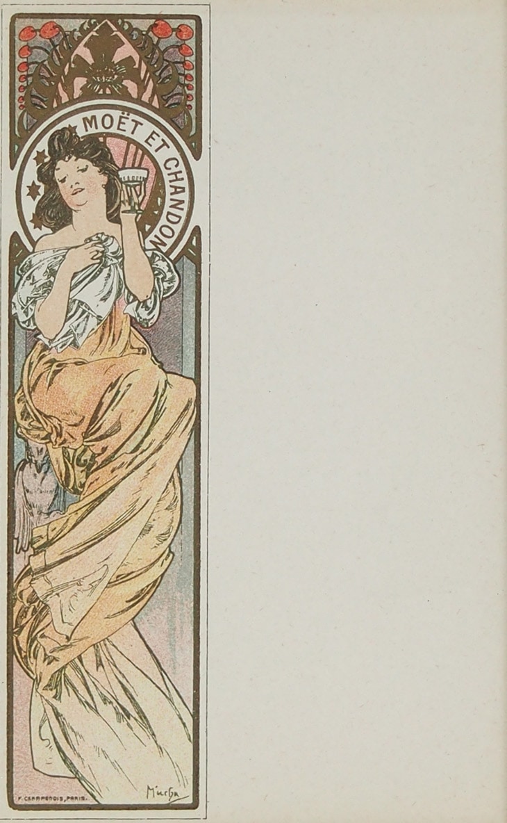 アルフォンス・ミュシャ 「モエ・エ・シャンドンのメニュー・VIII