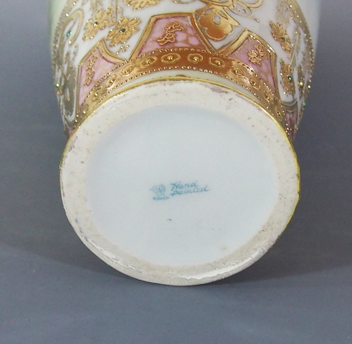 オールドノリタケ 紳士貴婦人風景文花瓶 U2974