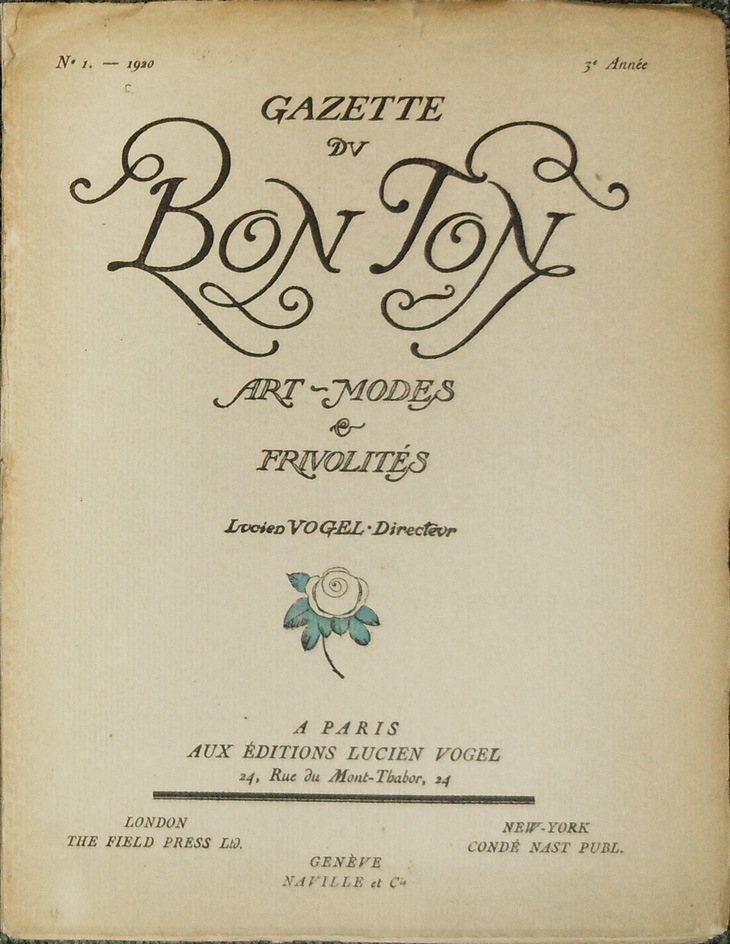ラウル・デュフィ ファッション誌『ガゼット・デュ・ボン・トン』第1号