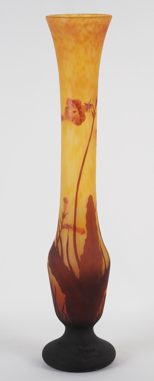 Y*E様 ドーム・ナンシー 花のデザイン ガラス花瓶 黒紫 Y*E様 ドーム