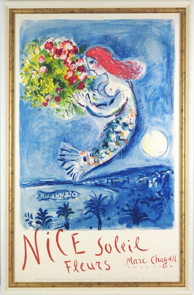 シャガール絵画 【ブルーエンジェル】50✖️43 シャガール絵画