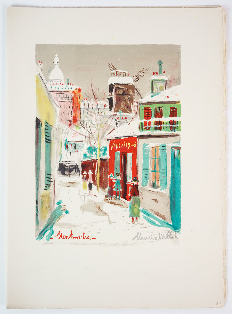 モーリス•ユトリロ 郊外の教会 ムルロー版 リトグラフ 絵画 モーリス