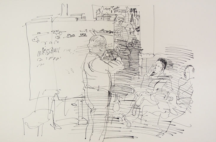 Fラウル・デュフィのリトグラフ 「L 'Entracte」 楽譜付き ラウル