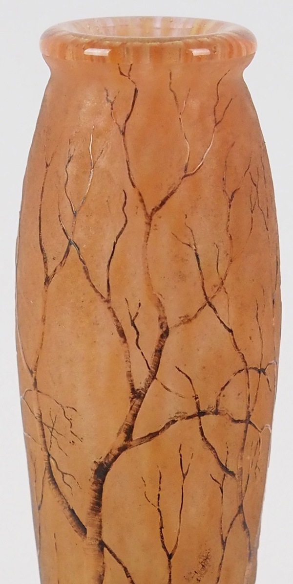 ☆アンティークドーム 【 Daum 】☆沈丁花文☆花瓶☆10.1 ㎝