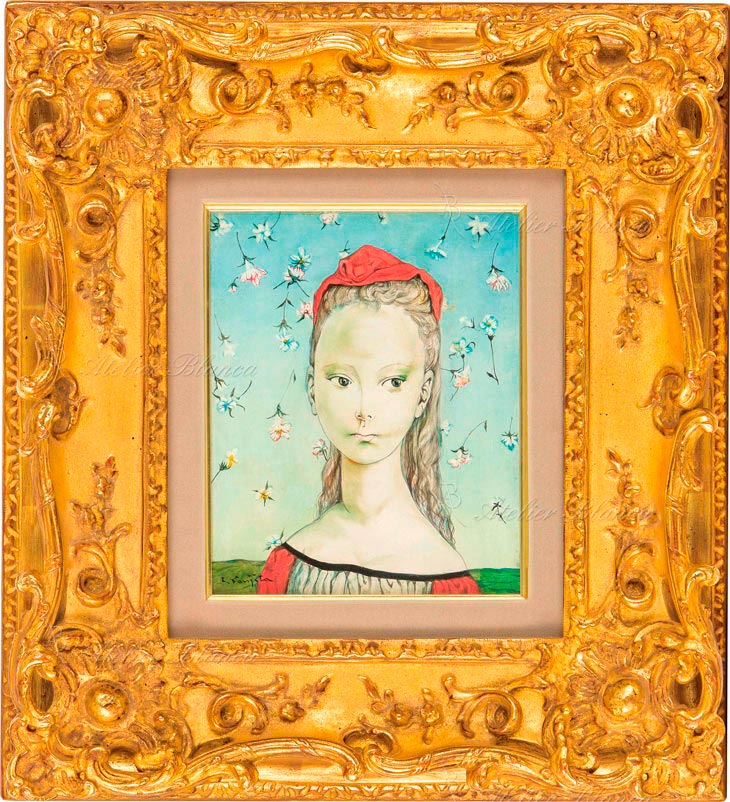 藤田嗣治 少年 1918年頃 ・肉筆水彩画・洋画・レオナールフジタ・紙本