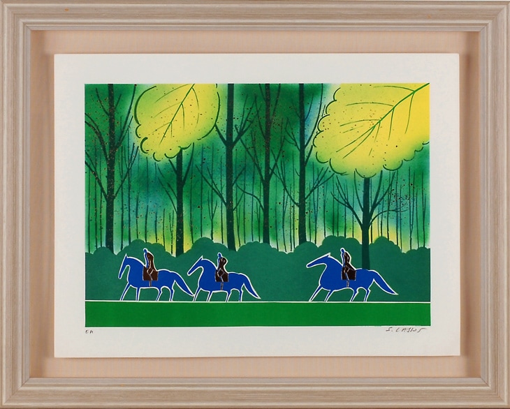 セルジュラシス 緑の森 EA 絵 ☆セルジュ・ラシス☆「馬シリーズ