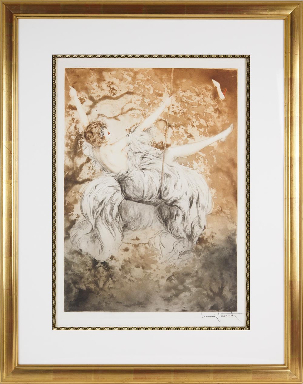 ルイ・イカール限定版・アールデコ/愛しい鳩・版上刷サイン、希少な