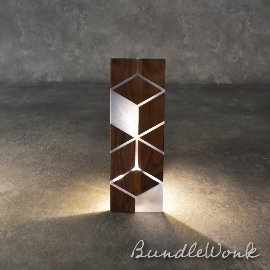 IGT天板 ハーフユニット ウォールナット＆レジン キューブ透かし BLACK