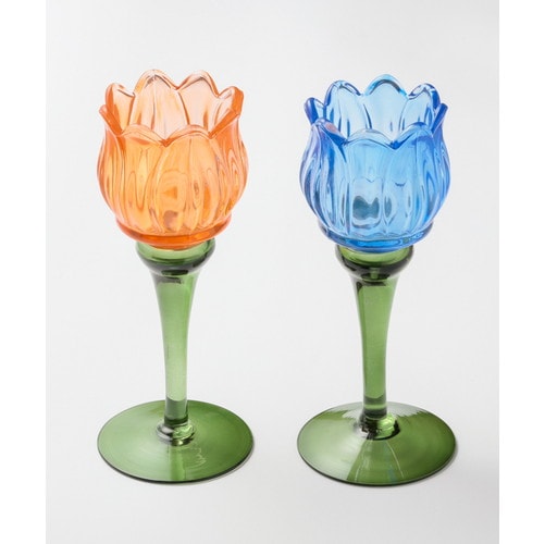 フラワーガラスキャンドルホルダーL | GOODS,ガラス | THOUGHT OF