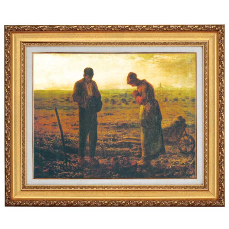 晩鐘』 ミレー 10号 立体複製名画 レプリカ 額装付 【ポイント5％還元