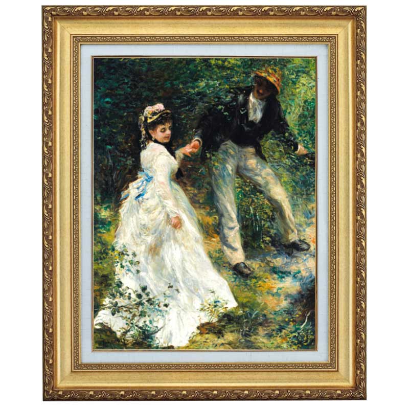 散歩道』 ルノワール 6号 立体複製名画 額装付 【ポイント5％還元中