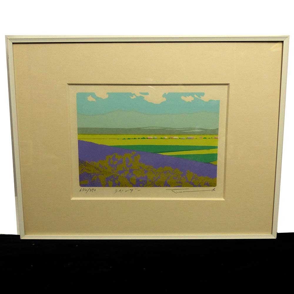 本間武男作品 青空Ⅱ ナンバーとサイン入り 本間武男作品 青空Ⅱ