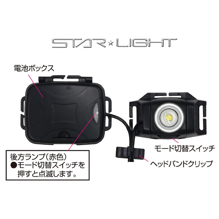 乾電池式ヘッドライト400lm SK-HL400ZD-MS