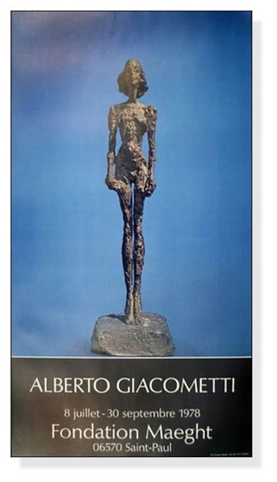 ジャコメッティポスター GIACOMETTI 1978