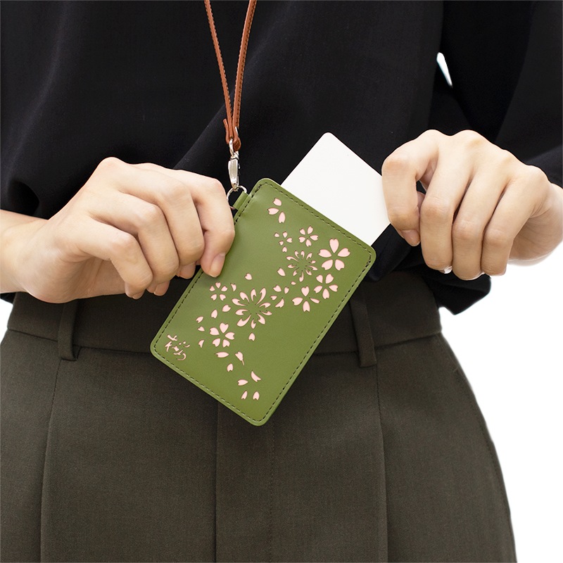 MATSUSAKA LEATHER 切り絵カードケース 松阪レザー ネイビー MLK012D-Z