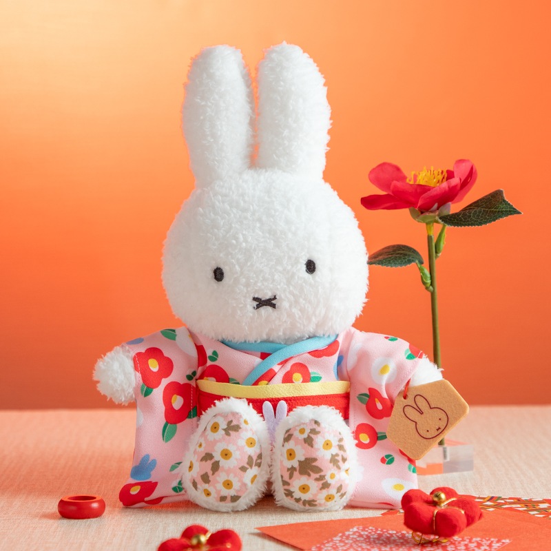Flower Miffy 着せかえほわほわぬいぐるみ＆着せかえお洋服 振袖べに