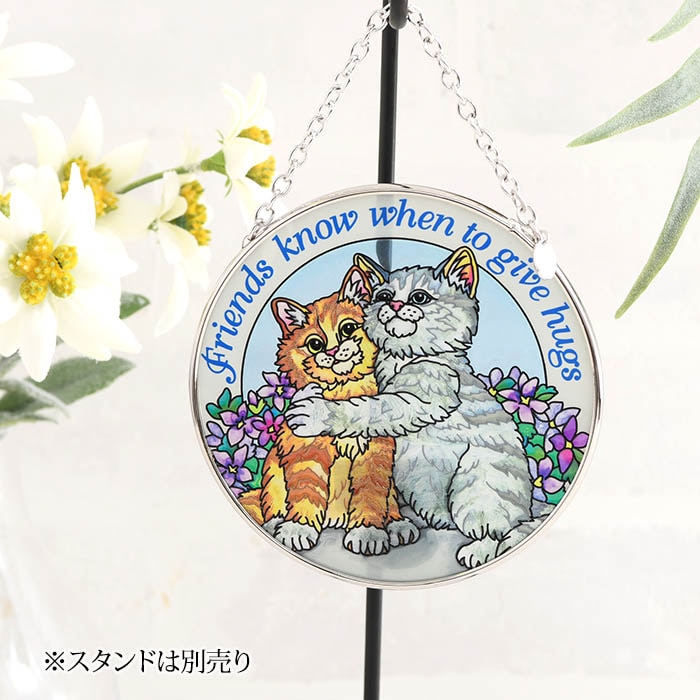 ステンドグラス サンキャッチャー おしゃれ 壁掛け A Hug a Day