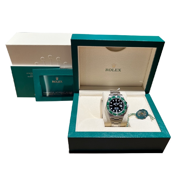 ロレックス プッシュ式 グリーンボールペン・カフスセット 新品 2026年