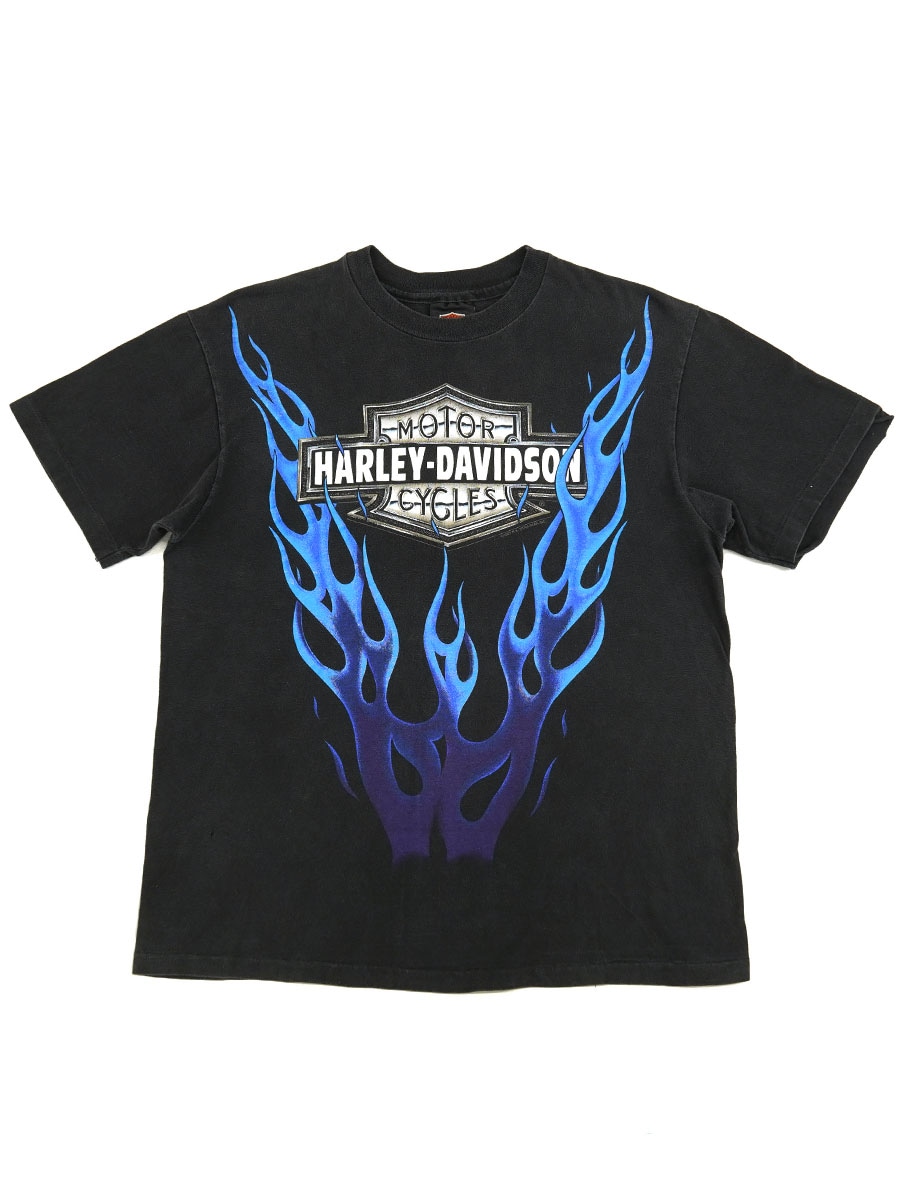 90's ハーレーダヴィッドソン ブルーフレイム バーアンドシールド 両面