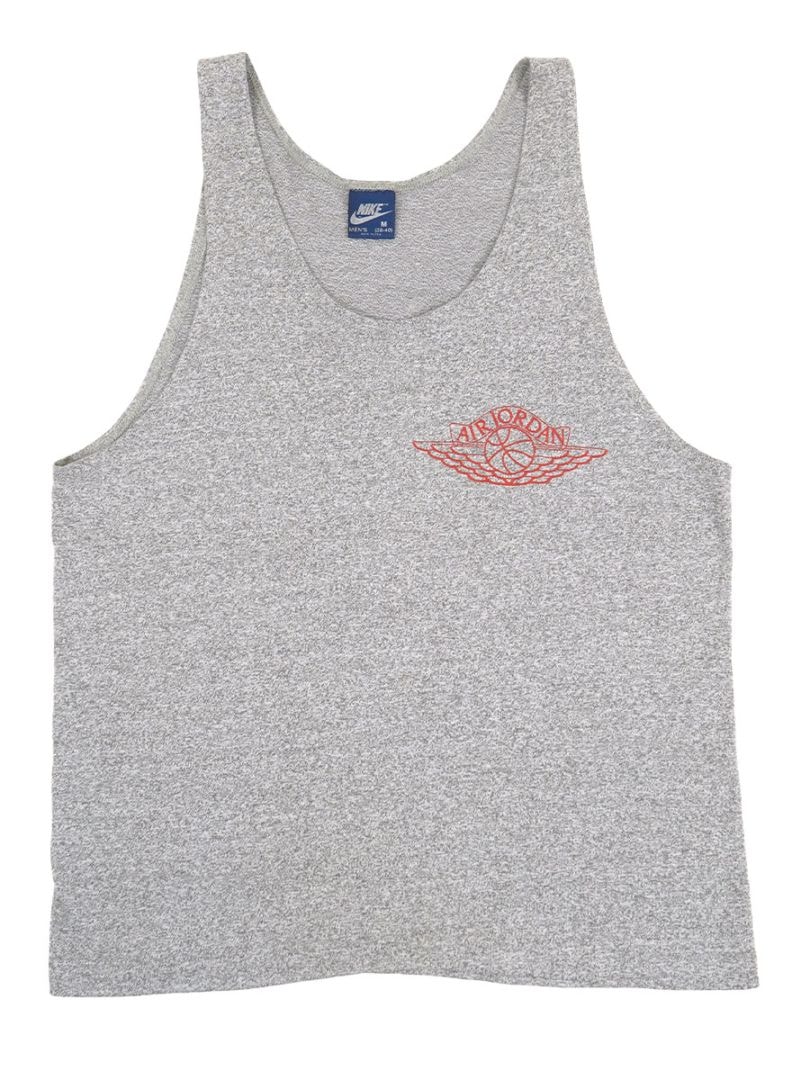 80's 紺タグ NIKE ''AIR JORDAN'' 霜降りグレー タンクトップ 表記(M
