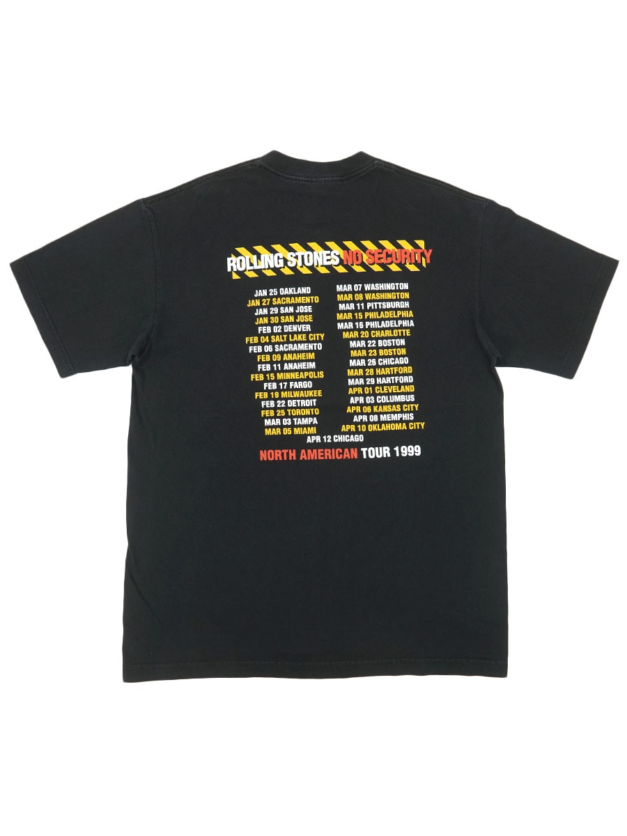 90's SOF TEE ROLLING STONES ''NO SECURTY TOUR 1999'' 両面プリント