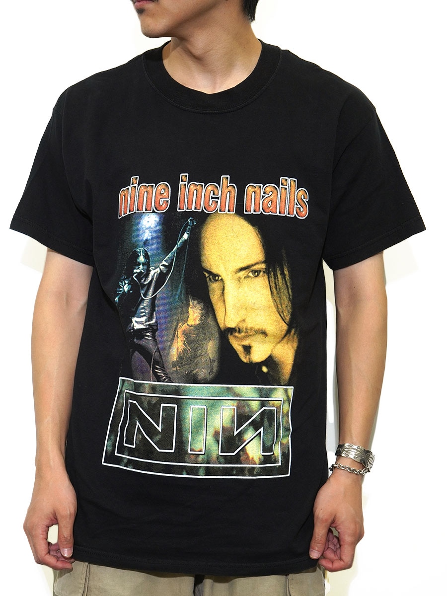 90's～ GILDAN ''NINE INCH NAILS'' 両面プリントTシャツ 表記(L