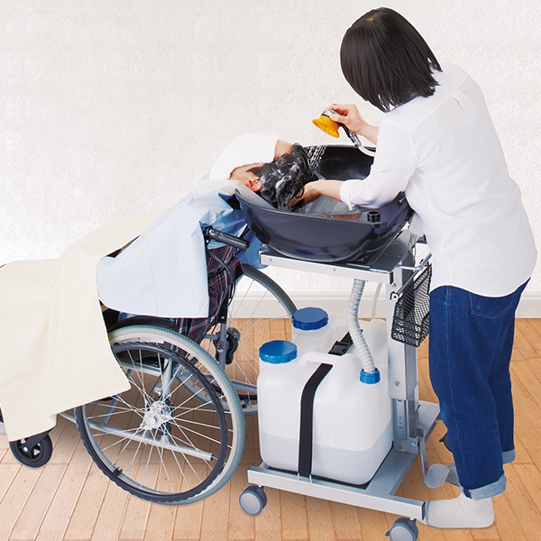 移動式シャンプー台 昇降リフティングタイプ 高さ83-165幅60奥行62