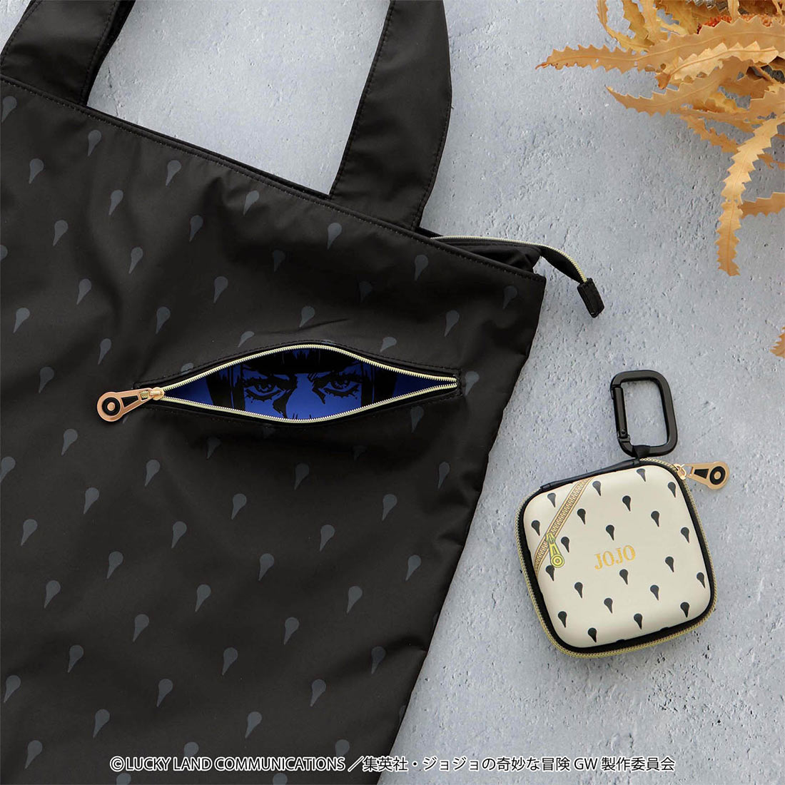 ジョジョの奇妙な冒険 黄金の風 ファスナー付き エコバッグ/マイバッグ