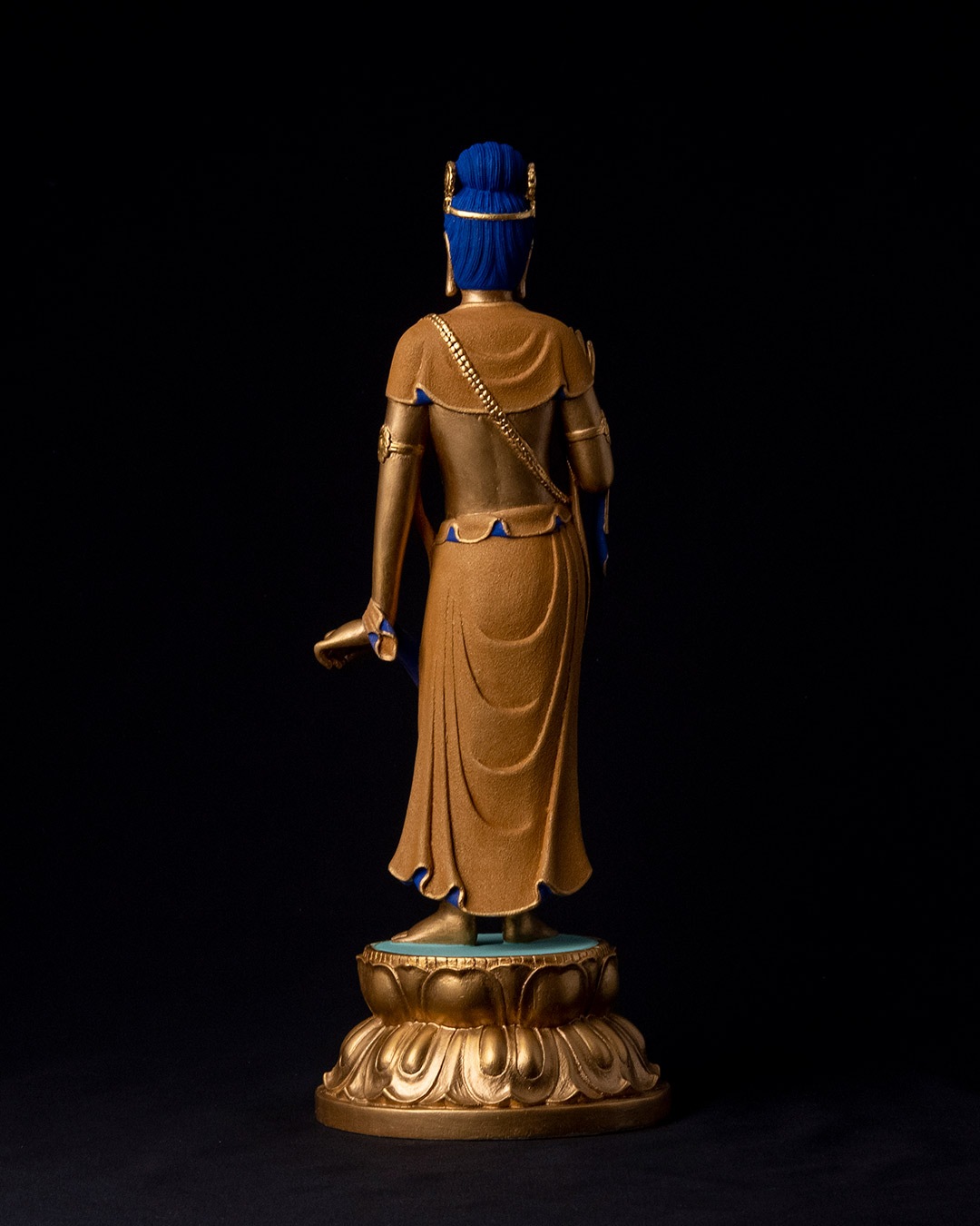 仏像】日光菩薩・月光菩薩 瑠璃光金彩仕上げ 篁千礼彩色 | 日本の手技