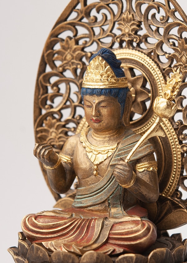 仏像】普賢菩薩 辰・巳年の守護本尊 身丈2寸 古美彩色仕上げ | 干支