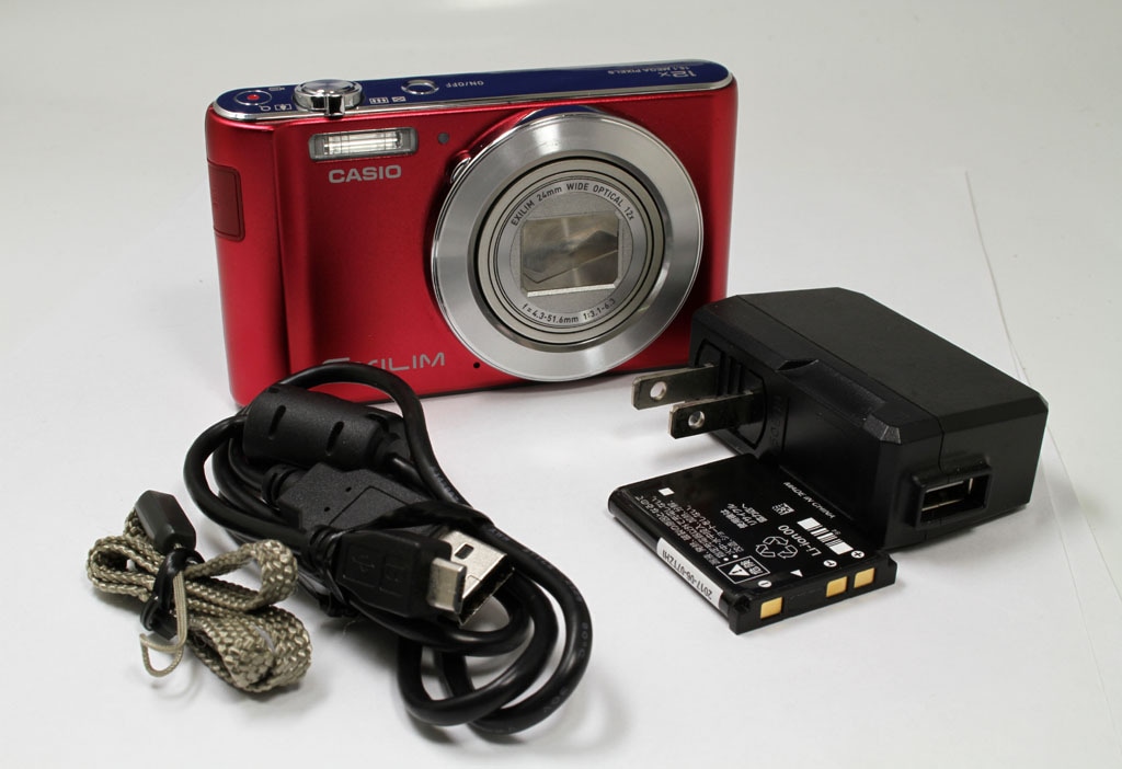 中古 カシオ EXILIM EX-ZS240 レッド 程度：AB（良品）