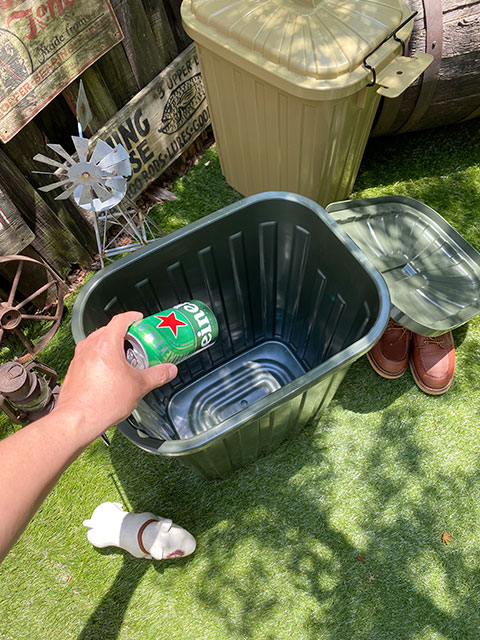 ミリタリートラッシュボックス ゴミ箱 60リットルサイズ （オリーブ