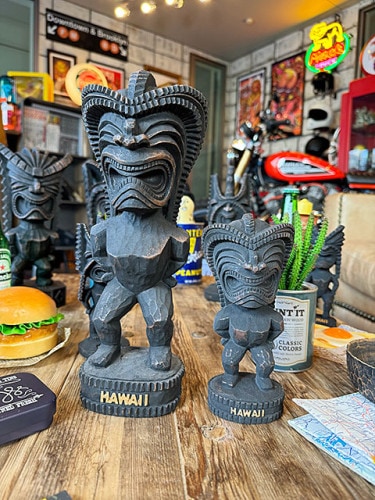 ハワイ ハワイアン ティキ 木彫り オブジェ 置物 アロハ 22インチ