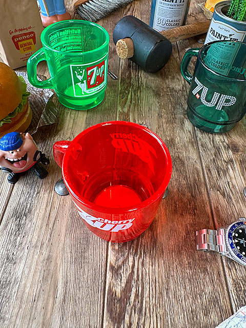 7UP セブンアップ スタッキングマグ （クリアレッド） 単品の通販