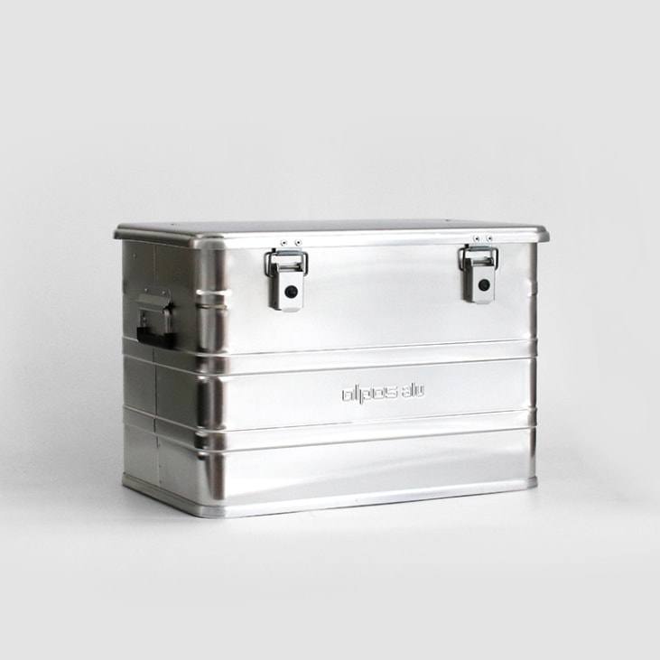 ALPOS アルポス｜ALUMINUM CONTAINER WITH LID (Silver) M 73L 通販