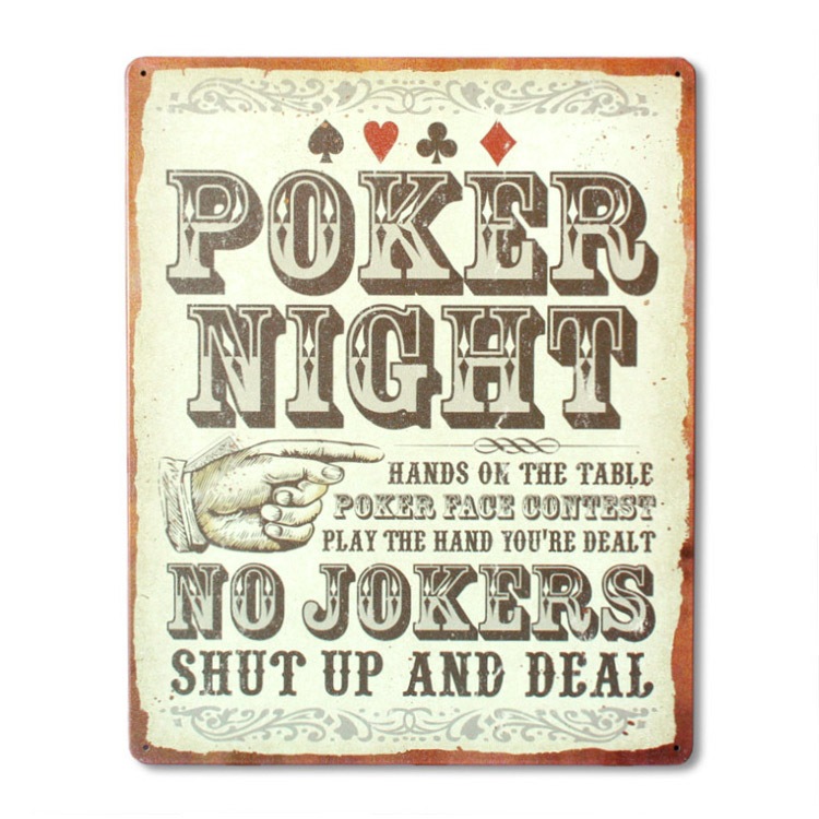 看板 メタルサイン 「PORKER NIGHT」 #98531 縦38cm×横30.5cm ポーカー