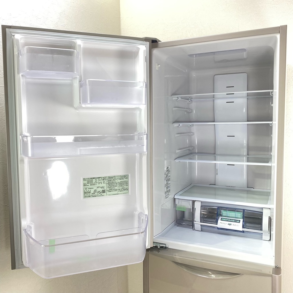 2015年製 日立 ノンフロン冷凍冷蔵庫 3ドア 315L R-K320FV 日立