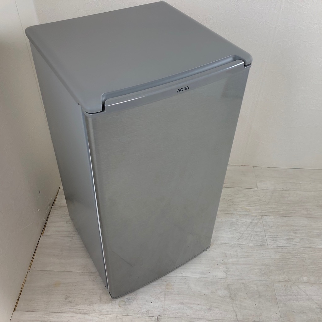 アクア 75L 1ドア冷凍冷蔵庫 メタリックシルバー 静音AQR-81E-S アクア