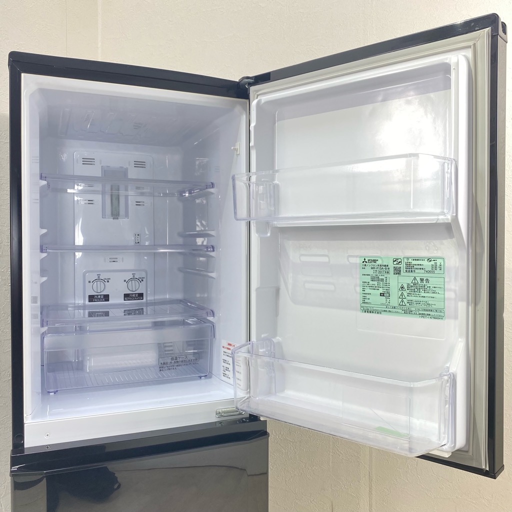 12/7まで】三菱電機 MR-P15C-B 冷蔵庫 146L 2017年製 三菱電機 MR-P15C