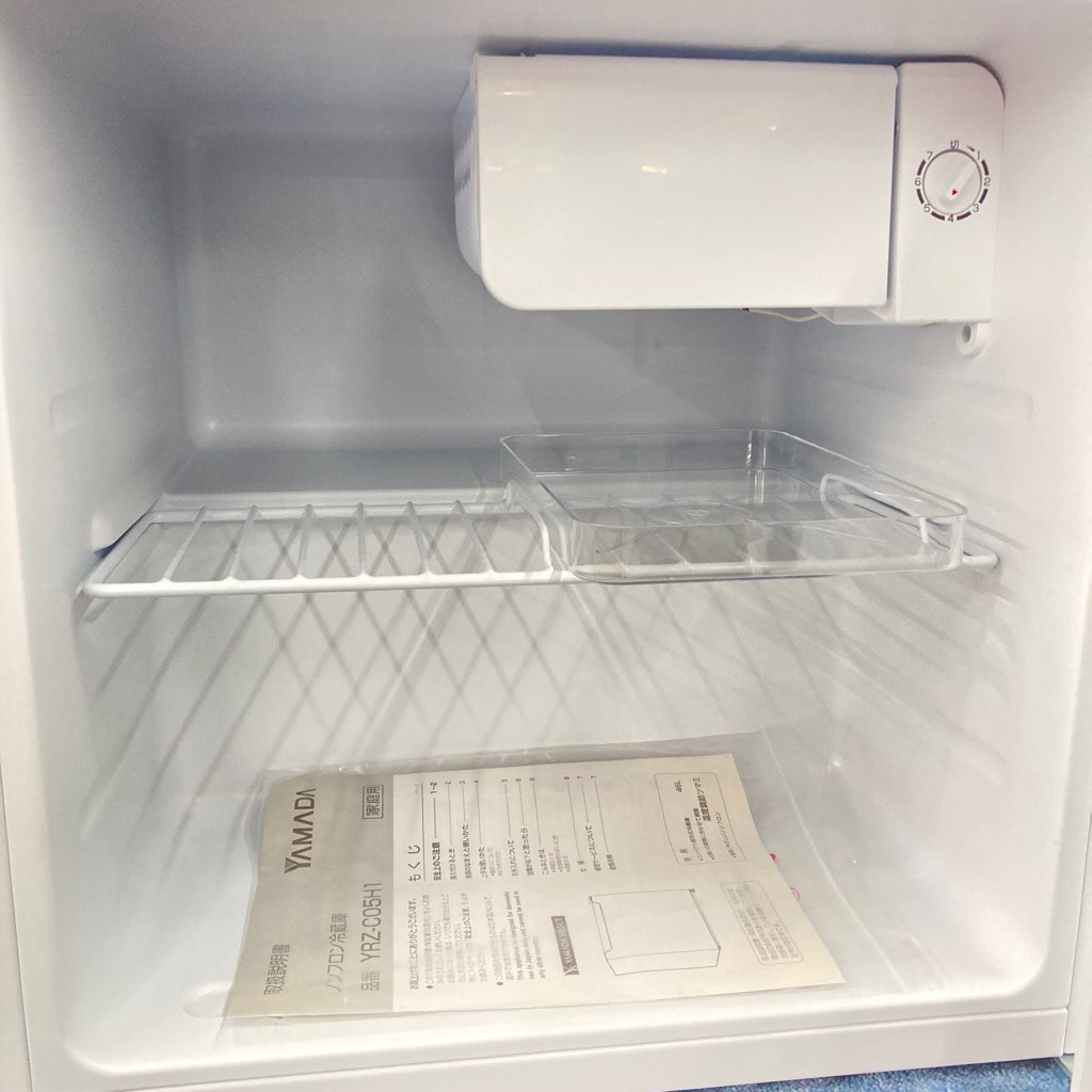 ヤマダ YRZ-C05H1 1ドア 小型冷蔵庫 46L 2023年製 ヤマダ YRZ-C05H1 1
