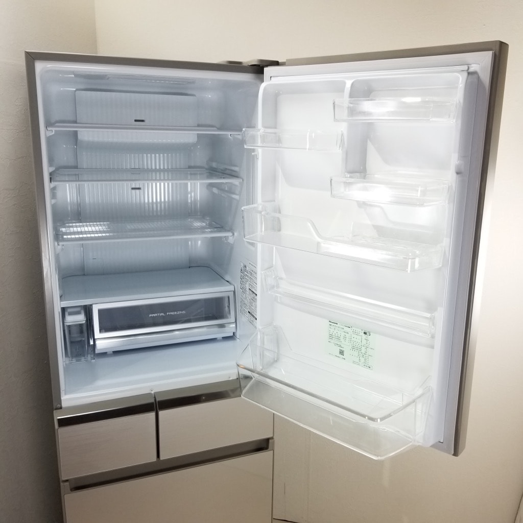 5ドア冷蔵庫 Panasonic NR-E413V-N 2018年製 406L キズ、ヘコミ有