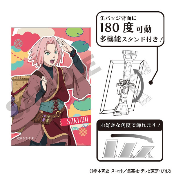 NARUTO-ナルト- 疾風伝 アート缶バッジ＿春野サクラ/ひと休み クラ